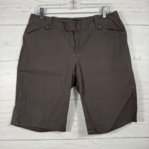 Banana Republic Womens size 10 stretch brown chino shorts cotton spandex